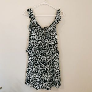 Green/ white floral dress never worn